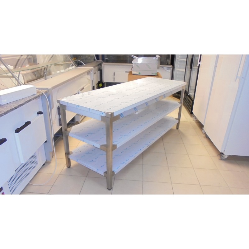 TABLE DE TRAVAIL 2000x800x900 mm AVEC 2 SOUS-TABLETTE