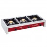 Réchaud de table - 3 feux vifs (7+5+7 kW)