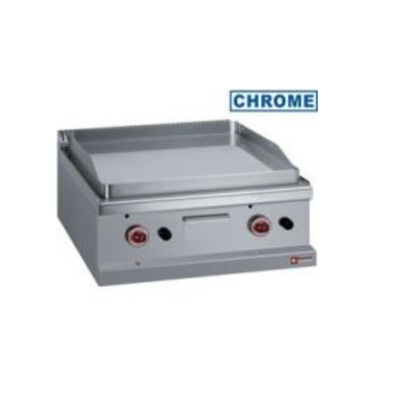 Plaque de cuisson gaz lisse 700x650x280/380 -Top- chrome diamond