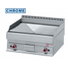 Plaque de cuisson gaz 700x650x280/380 1/2 rainurée -Top- chrome diamond