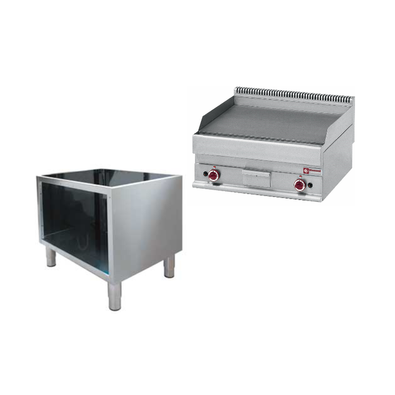 Plaque de cuisson gaz xxl 1000x650x280/380 surface lisse diamond