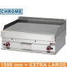 Plaque de cuisson gaz 1000x650x280/380, surface lisse, chrome diamond