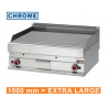 Plaque de cuisson gaz 1000x650x280/380, surface lisse, chrome diamond