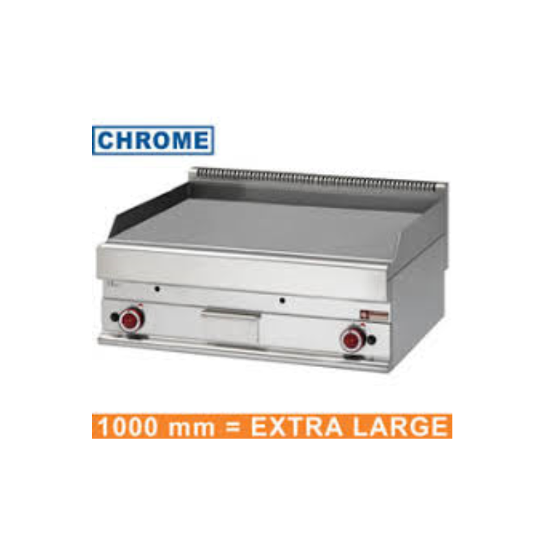 Plaque de cuisson électrique chrome extra large, 1000x650xh280/380