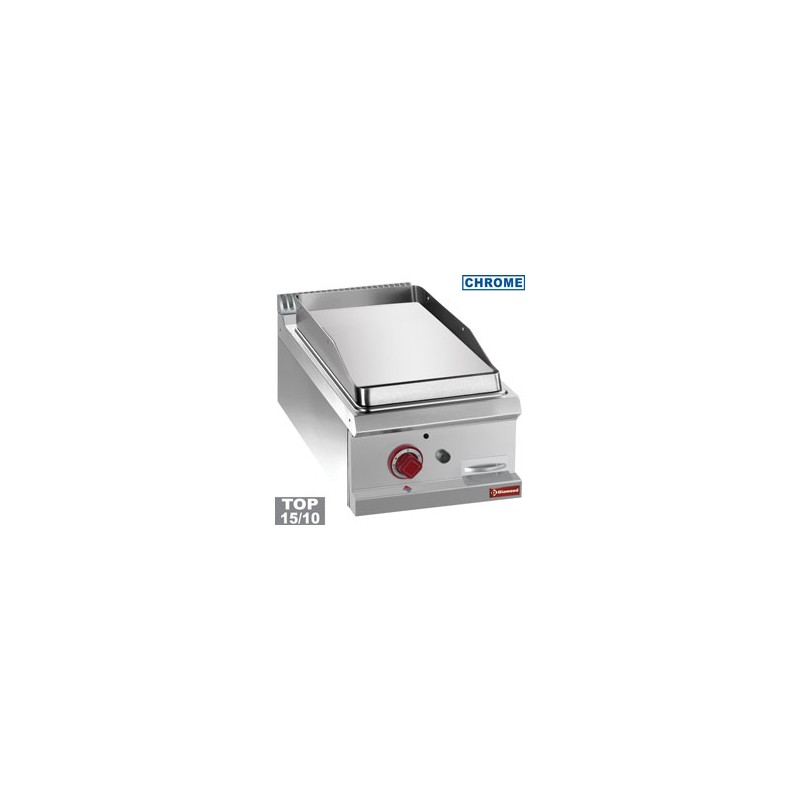 Plaque de cuisson gaz lisse chrome dur, module 1/2 -TOP- Optima 700