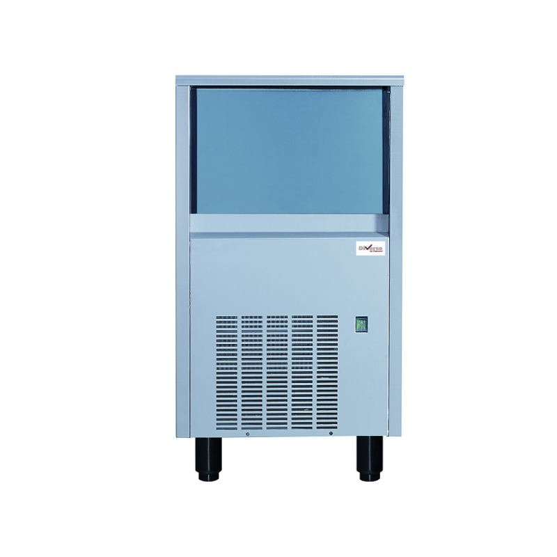 Machine à glaçons pleins (22 gr) 41kg/24h,avec réserve 15 kg inox