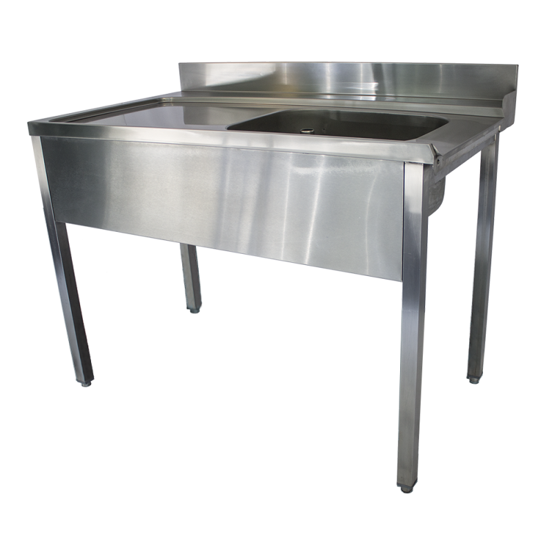 plonge entrée 1200x700x900 pour lave-vaisselle sans sous tablette