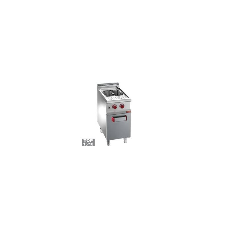 Friteuse gaz 2 cuves de 7 litres sur armoire