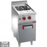 Friteuse gaz 2 cuves de 7 litres sur armoire