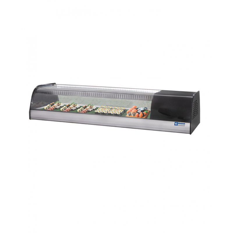 Vitrine réfrigérée pour sushi, double fond perforé (inclus) Sushi Line