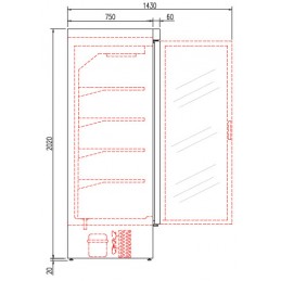 CABINET MINIMARKET REFROIDISSEMENT PAR RIDEAU D'AIR 1002