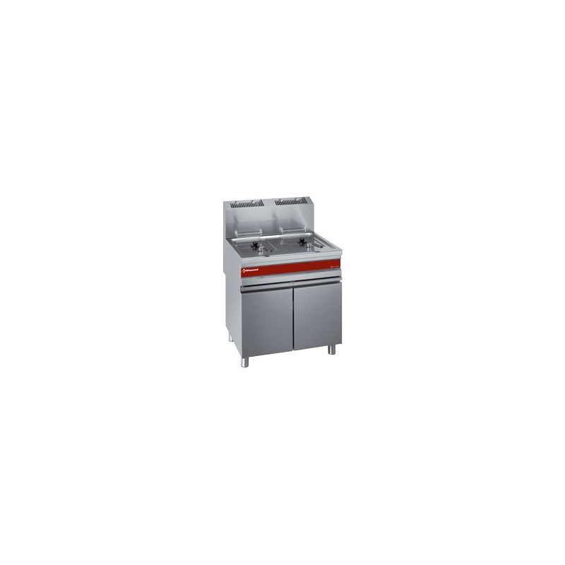 Friteuse gaz 2 cuves 15 litres sur armoire