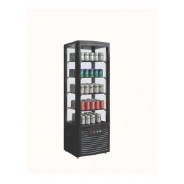 Vitrine panoramique, 5 grilles, 360 LT, Noire