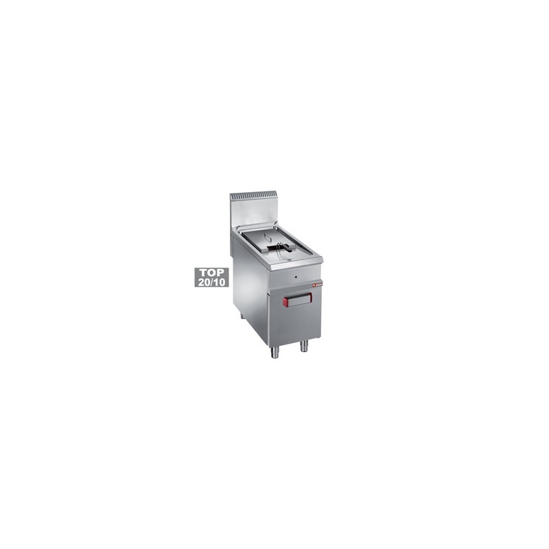 Friteuse gaz 1 cuve 18 lit. (18 kW) sur meuble fermé