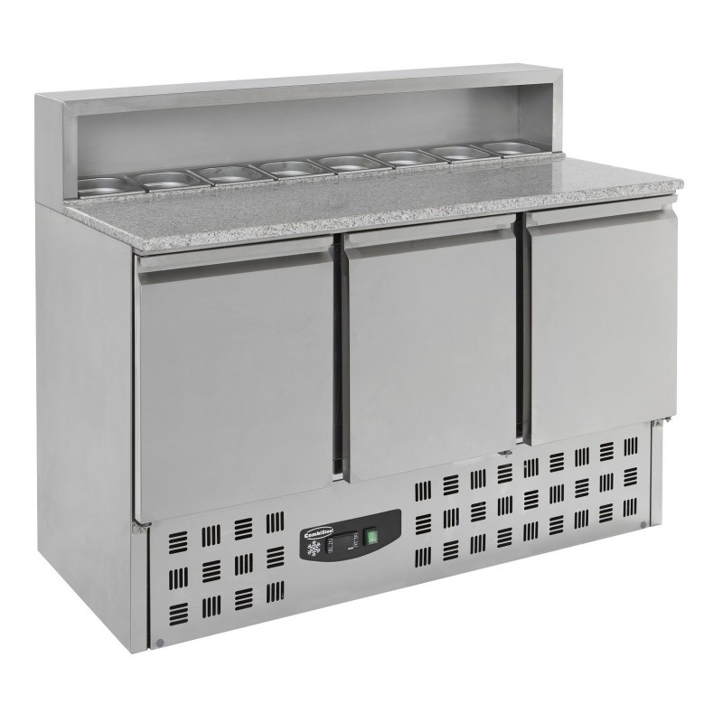 saladette ou table a pizza 3 portes 7x1/6GN +2 / + 8