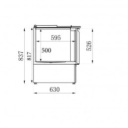 FRIGO SALADETTE 3 PORTES AVEC COUVERCLE INOX