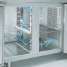 Table frigorifique, ventilée, 3 portes EN 600x400, structure réfrigérée GN 11x 1/3
