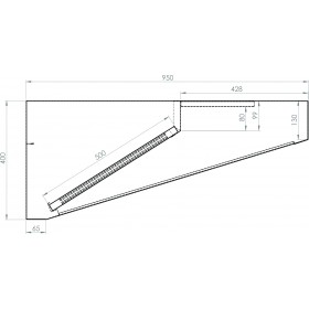 Hotte murale 2 filtres 1000X950X400 marque bertrand