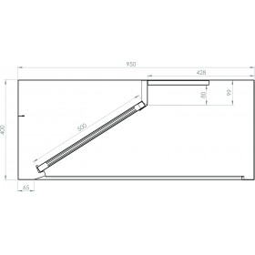 hotte rectangulaire haute qualitée 2200x 950x400 marque bertrand