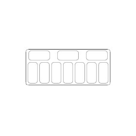 VITRINE À CREME GLACÉE CURACAO 10X5 LTR