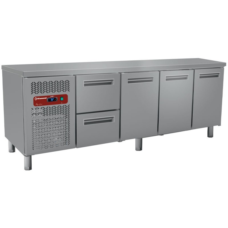 table refrigére de la marque diamond 3portes + tiroir  made italie 2250X700X88/90