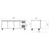 TABLES RÉFRIGÉRÉES série star 600x400 plans de travail granit évaporateur traité (AA38PPDM3)