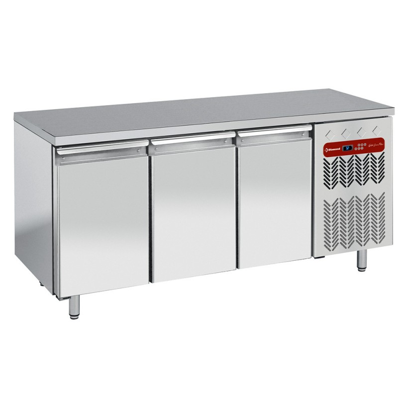 Table de congélation, ventilée, 3 portes EN 600x400