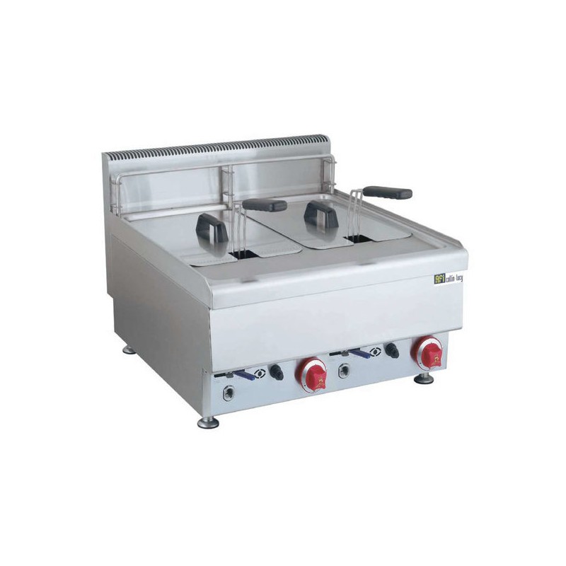 Friteuse au gaz double 2 X 10 LITRES 12 KW