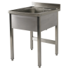 plonge en inox  700x700x900 sans sous tablette haute qualitée made in Belgique