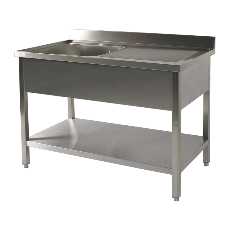 plonge en inox bertrand 1000x600x900 cuve a gauche avec sous tablette qualitée supérieure
