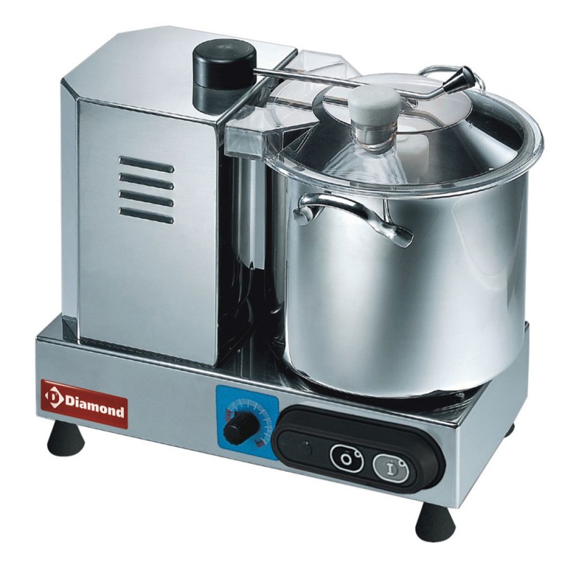 Cutter en inox diamond  9 litres, variateur de vitesse