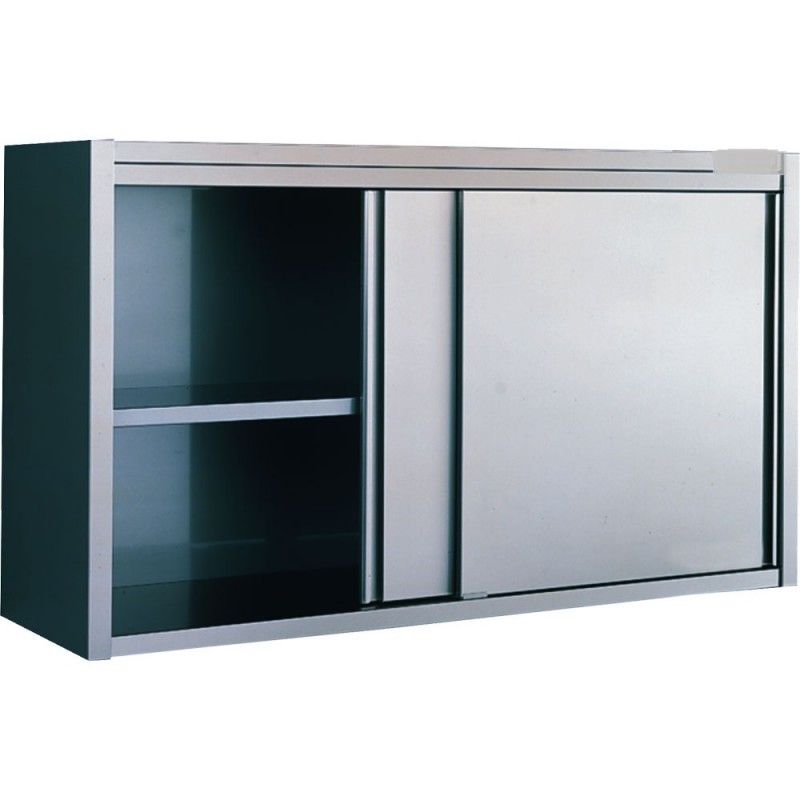 Armoire en inox mural 1200x400x600 porte coulissante   fabrication belge