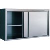 Armoire en inox mural 1400x400x600 porte coulissante   fabrication belge