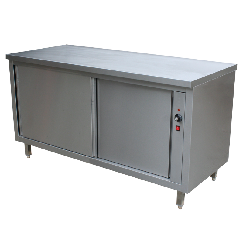 Table armoire chauffante 1600X700X900 portes coulissante bertrand
