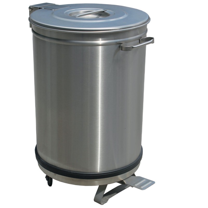 Poubelle inox 50 litres à pédale - Achat Poubelles inox | Poubelles inox  par ProInox Cuisto Dépôt