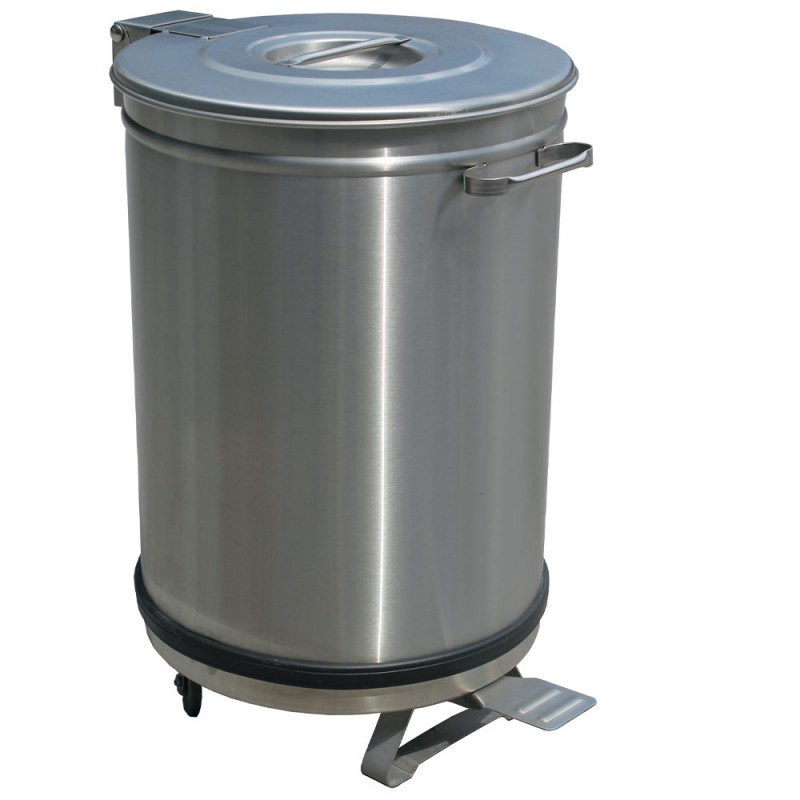 Poubelle à pédale en inox 95 litres de la marque bertrand