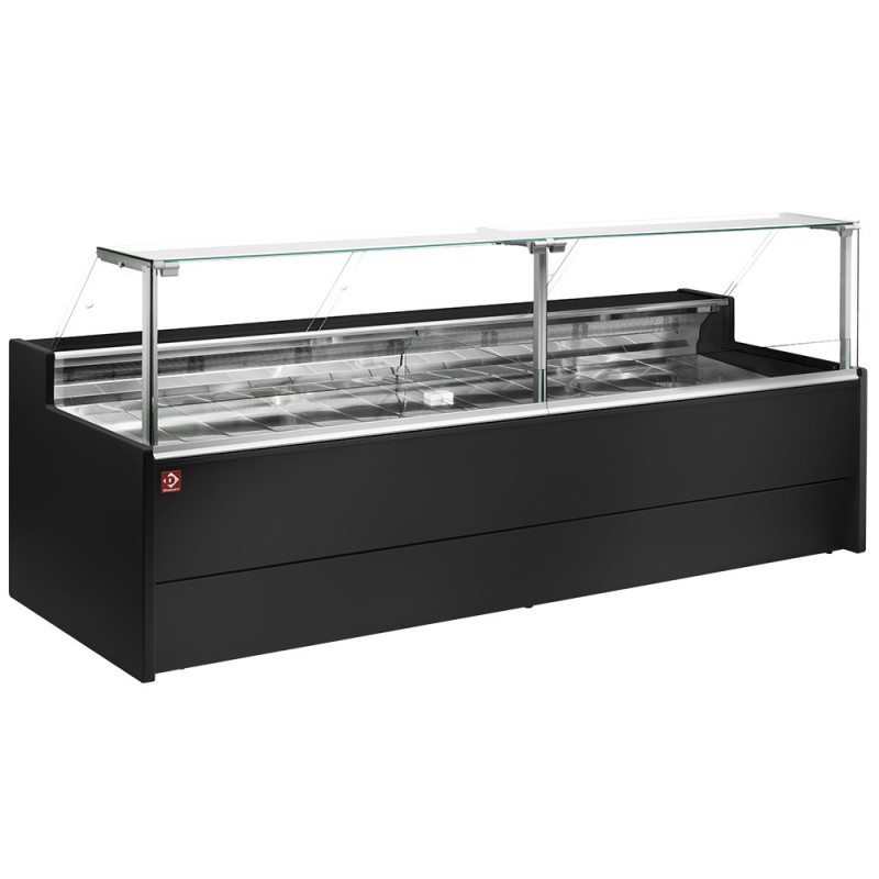 vitrine réfrigéré ventilé avec piston de 2500 x 1085 x 1280 température 0°+4°