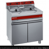 Friteuse électrique 2 cuves de 14 litres sur armoire