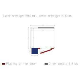 Chambre ISO 60 avec groupe, dim.int. 1430 x 1230 xh 2030 mm (4,07 m³ )