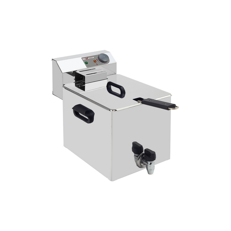 Friteuse de table électrique 8 litres + robinet de vidange