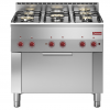 Fourneau 5 feux gaz et four convection électrique GN 1/1  900x600xh850/970