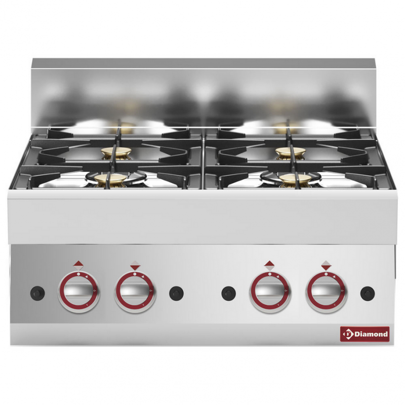 Cuisinière gaz 4 feux diamond 700x650xh280/380