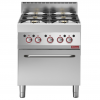 Fourneau 4 feux gaz avec four gaz 700x650xh850/950