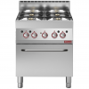 Fourneau gaz 4 feux avec four électrique à convection 700x650xh850
