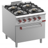 Fourneau 4 feux gaz, four électrique GN 2/1 Master 900