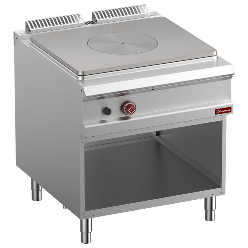 Fourneau taque coup de feu gaz, armoire ouverte Master 900