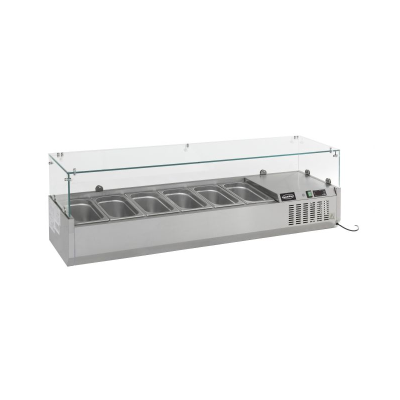 structure saladette 1.20m de 5 bac 1/4