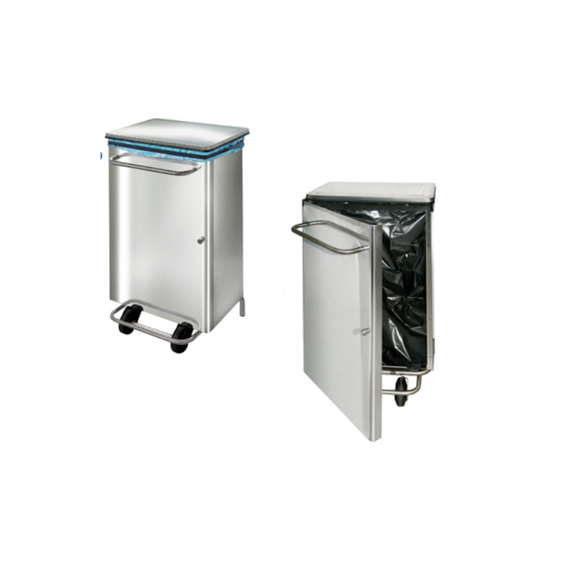 Poubelles carénées – 90  Fabriquée en inox AISI 304.