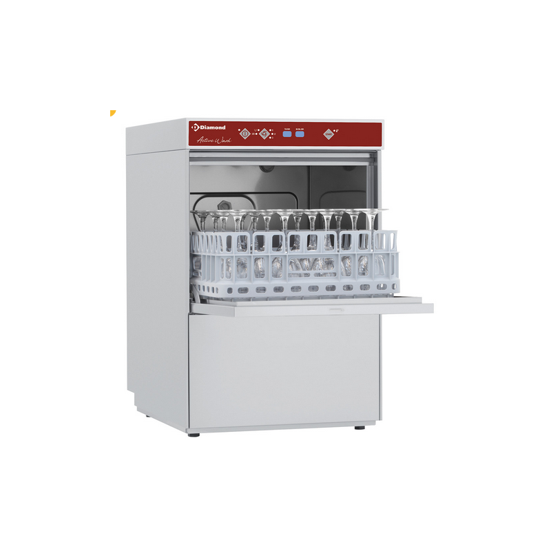 Lave-verres panier carré 400x400 mm + dispositif anti-pollution de type AB (Break Tank)