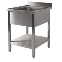 plonge en inox 1 cuve   fabriquation belge